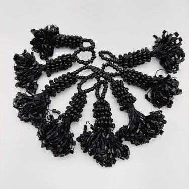 Black Bead Tassels Latkan, Indian Latkans, Sewing Latkans